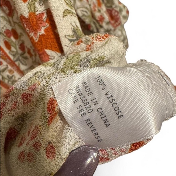 Cynthia Rowley Multicolor Floral Boho Blouse M - Picture 3 of 5